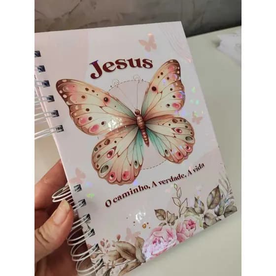 Caderno de Anotações Versículos 100 folhas 200 páginas capa Dura