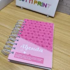 Mini Agenda A6 Personalizada Permanente Compacta Capa Dura Organização Planejamento Estudo Trabalho