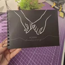 Caderno para colar fotos scrapbook