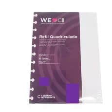 Refil Caderno Inteligente Quadriculado Grande 90g 50 Folhas