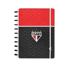 Caderno Inteligente São Paulo Tricolor Paulista Soberano Ci Tamanho Grande de Disco 80 Folhas