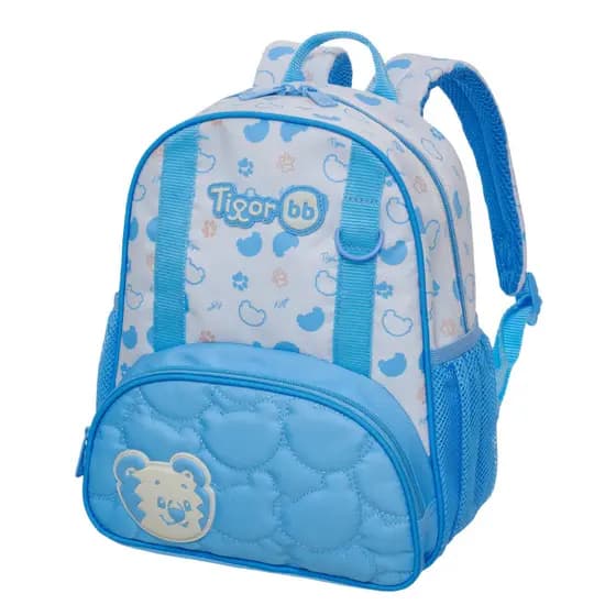 Mini Mochila de Costas Infantil Tigor T. Tigre Glow Azul Resistente Alças Ajustáveis Escola Passeios