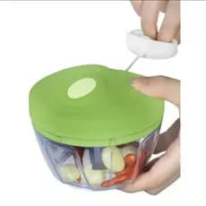 Processador Triturador Manual 500ml 3 Lâminas para Alho, Cebola, Legumes e Temperos