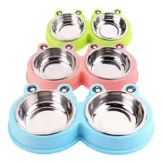 Comedouro Bebedouro Pote Duplo Cães Gatos Pet Inox Sapinho