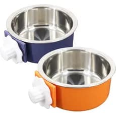 Comedouro Bebedouro Grade Portão Suspenso Pet Cachorro Gato tigela inox 350ml