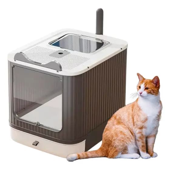 Caixa De Areia Fechada Dobrável Para Gato Porta Pá Filtro Grande LUXO Jô