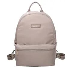 Mochila Pequena Feminina Social Lisa FK342 Nylon Casual Caqui
