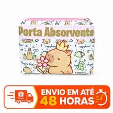 Mini Necessaire Capivara Porta Absorvente Fofo, Discreto e Prático /carregador de celular