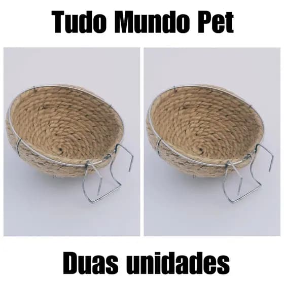 Kit 2 Unidades De Ninho Corda Sisal Para Azulão,trinca Ferro ,sábias