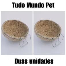 Kit 2 Unidades De Ninho Corda Sisal Para Azulão,trinca Ferro ,sábias