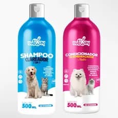 Kit Shampoo Branqueador + Condicionador Desembaraçador de Pelagem Cães E Gatos - Banho e Tosa (PROMOÇÃO)