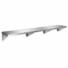 Prateleira Suspensa Aço Inox Parede 3 Tamanhos Cozinha Gourmet Restaurante Resistente Premium