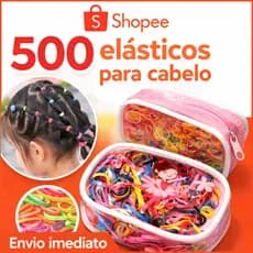 Kit 500 Elásticos Coloridos para Cabelo Infantil com Estojo | Envio Imediato Shopee Promoção