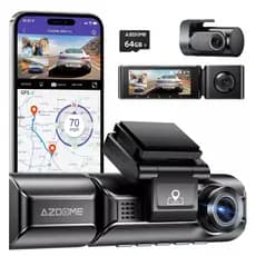 Câmera Veicular Dash Cam M550 Pro Azdome 3 Canais Cartão Sd 64gb