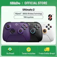 Controle 8BitDo Ultimate 2 Com TMR 1000hz Hall Efect Sem Fio Com Dock Gamepad PC Windows e Android