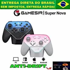 Controle Gamesir Super Nova Sem Fio Hall Effect Com Dock de carregamento RGB 1000 Hz PC Switch 2