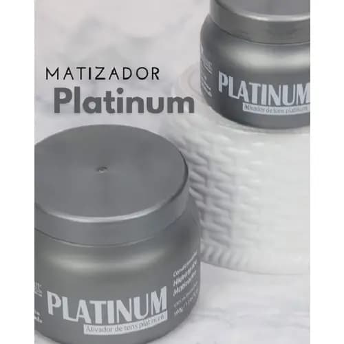500gr - 01 Pote Grande Matizador Condicionador Hidratante Platinum Para Cabelo Loiro Platinado Mairibel Ativador De Tons
