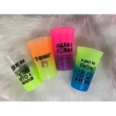 Kit 50 Copos Descartáveis Personalizados 300, 400ml, 500ml ou 770ml Copaza