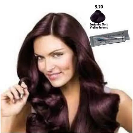 Coloração 5.20 Castanho Claro Violine Intenso Mairibel / Hidratycollor 60g - Tinta para cabelo Hidratylife Maribel - Coloração Profissional 60gr