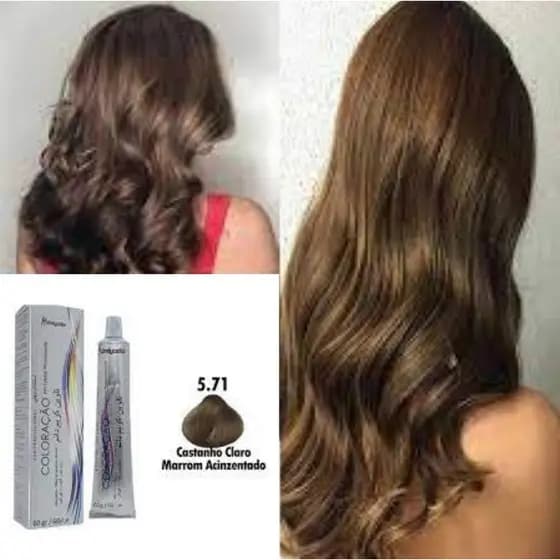 Coloração 5.71 Castanho Claro Marrom Acinzentado Mairibel / Hidratycollor 60g - Tinta para cabelo Hidratylife Maribel - Coloração Profissional 60gr