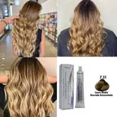 Coloração 7.31 Louro Médio Dourado Acinzentado Mairibel / Hidratycollor 60g - Tinta para cabelo Hidratylife Maribel - Coloração Profissional 60gr