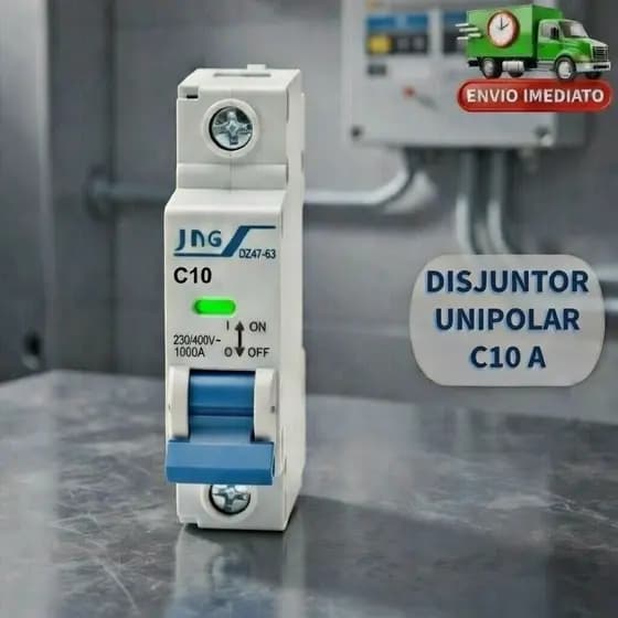 DISJUNTOR UNIPOLAR C10 Proteção Contra Sobrecarga e Curto-Circuito para Instalação Elétrica