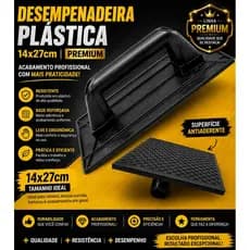 Desempenadeira Plástica 14x27cm Premium com BaseTexturizada Antiderrapante Massa Corrida Acabamento