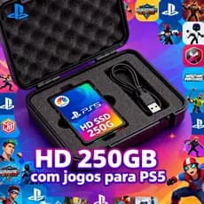 Hd De 250GB  Para Ps5 Lotado De Jogos