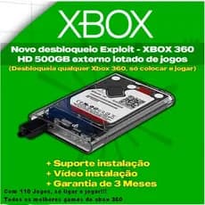 HD 500 GB LOTADO DE JOGOS PARA XBOX 360 - FUNCIONA EM TODOS OS MODELOS