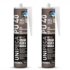 Kit 2 Selante Adesivo Silicone Cola Pu40 Farol Vidro Automotivo Parabrisa Concreto Cinza 400g