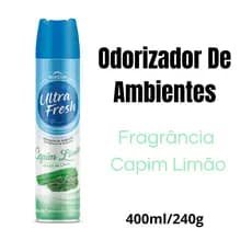 Odorizador Ambientes Ultra Fresh 400ml Capim Limão Bom Ar