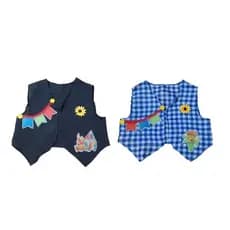 Kit C/ 2 Colete Infantil Menino Fantasia Para Festa Junina Caipira