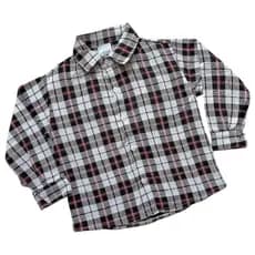 Camisa Manga Longa Xadrez Flanelada Junina Festa Infantil Juvenil Menino C/ Botões Roupa Inverno Caipira Arraial