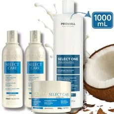 Prohall Select One 1Litro ou 300ml + Kit select Care | Liso Natural​