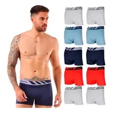 Conjunto 10 Cuecas Boxer Adulto Microfibra Sem Costura Top | Perfeitas para Trabalhar | Compre Agora