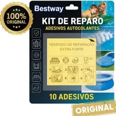 Kit Reparo Remendo De Piscinas,Colchões e Infláveis à Prova d’Água 10-20 Adesivos Bestway Reforçados