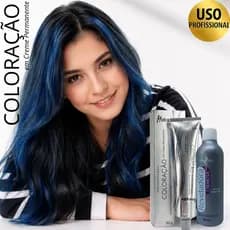 Tinta Azul Para Cabelo – Creme Permanente 60g e Cobertura dos Brancos | Compre Agora