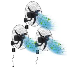 3 Ventiladores de Parede Ventisol Bivolt 60cm