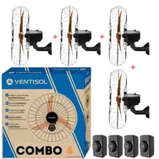 Ventilador Parede Oscilante 60cm Kit 04 Cobre 110v