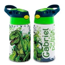 Garrafa de Água Termica 300ml Dinossauro/Minecraft/ Stitch/ Patrulha Canina