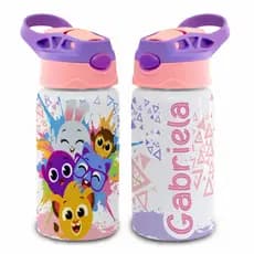 Garrafa de Água Infantil 500ml Personalizada | Garrafinha Escolar Criança Com Nome .Alumínio