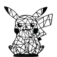 Decoração Geométrica Geek 3d Low Poly Banguela/ Pikachu / Pokemon