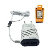 10 Carregador Celular Basike Rapido V8 3.1a +2USB .