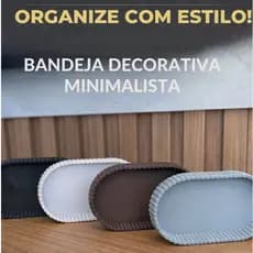 Bandeja Decorativa Minimalista Organizadora – Design Sofisticado e Funcional