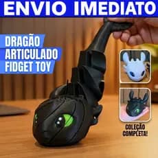 Dragão Articulado Banguela Flexível Fidget Toy Articulado Sensorial 10cm Fúria da Noite Fúria do Dia