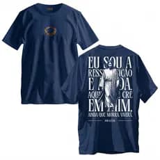 Camiseta Estampada Jesus Cristo Versículo Bíblia Religião Fé Arte Frente Verso Streetwear