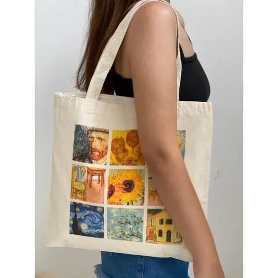 Bolsa Feminina 32x38cm Praia Ecobag Van Gogh