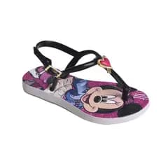 Sandália Rasteira Infantil Criança Feminina Menina Estampado Princesas Barbie  S2 TucLele OFERTA