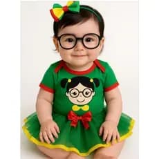 Kit Body Chiquinha Óculos Tule E Laço Personagem/fantasia De Mesversário