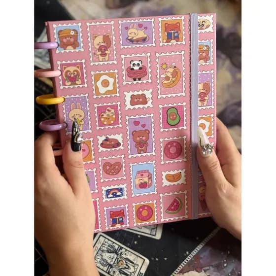 Planner de Disco Agenda Não Datado Kawaii